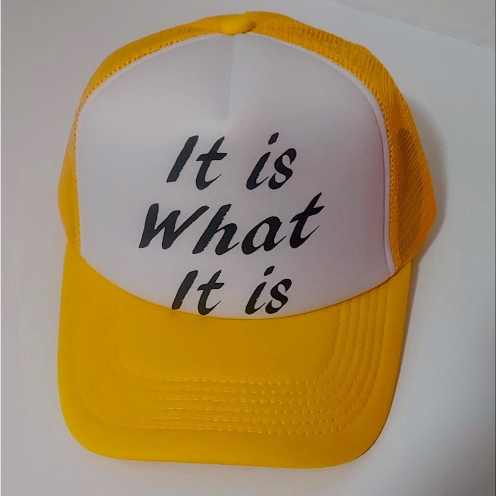 It is What It is Confidence Hat Baseball Meshback Trucker Hat Yellow